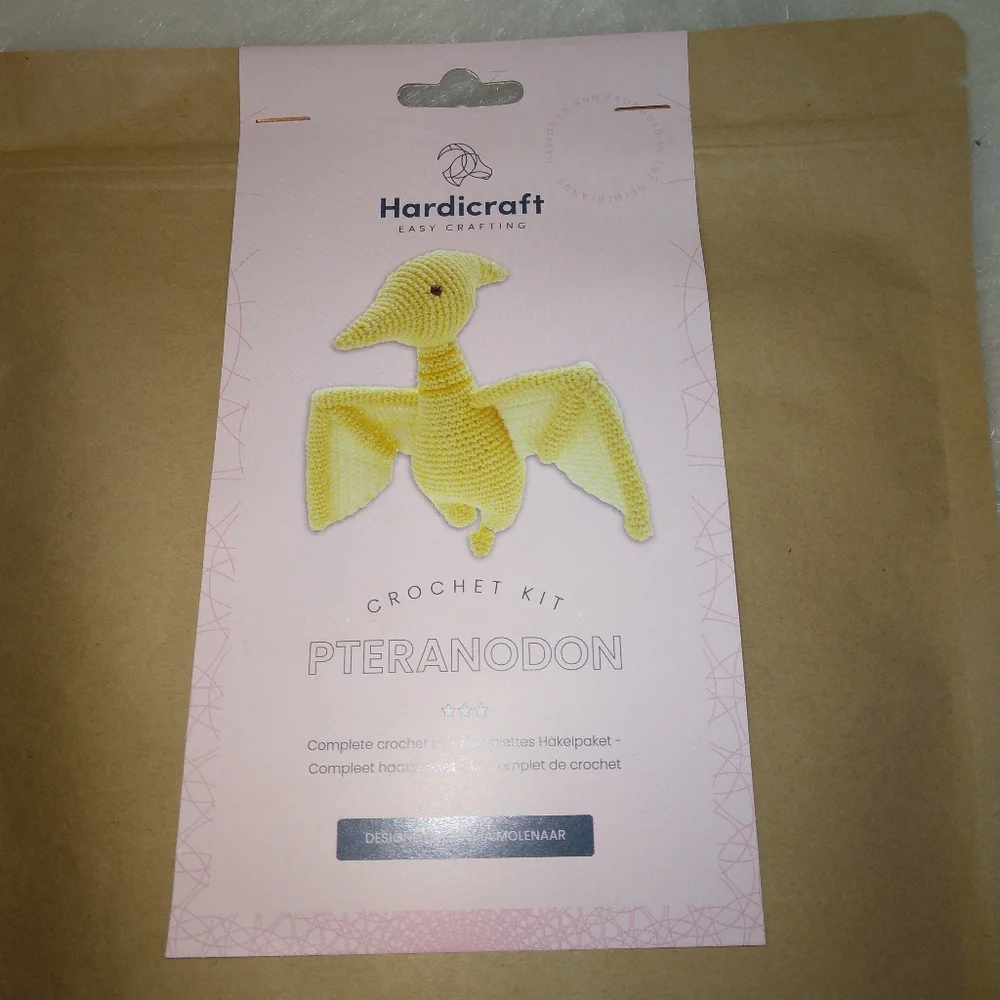 CROCHET KIT Hardicraft PTERANODON Amigurumi Kit, New And Unopened